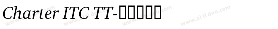 Charter ITC TT字体转换